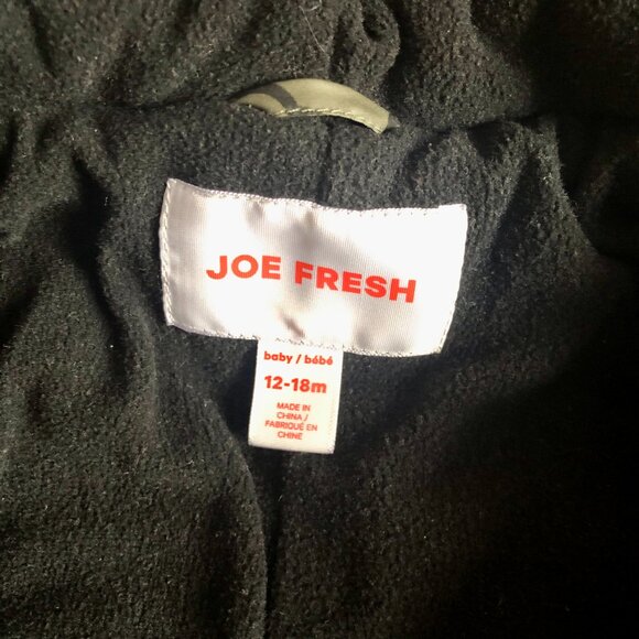 Joe Fresh Baby Dinosaur Camo Snowsuit Bunting 12-18M Hooded Winter One Piece - Picture 3 of 5